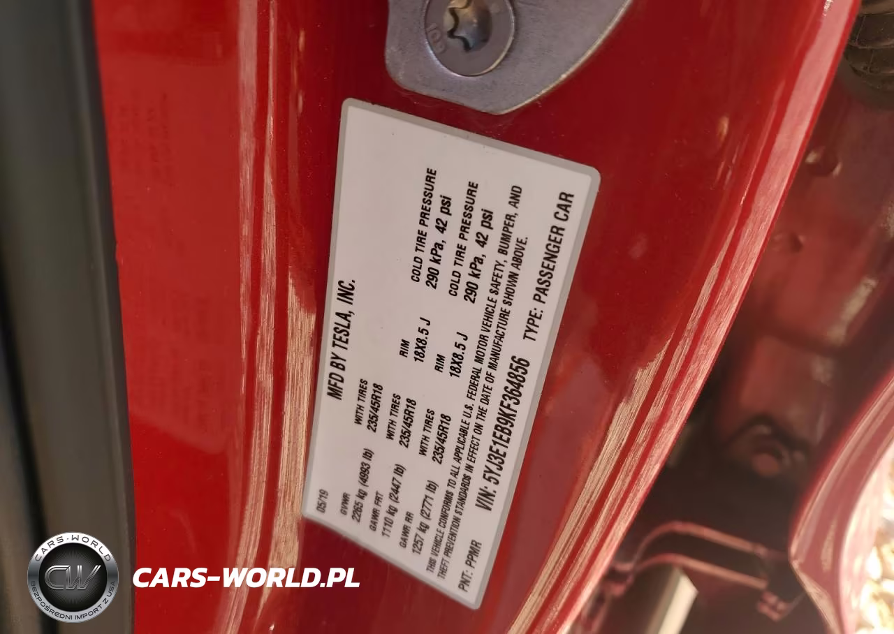 2019 Tesla Model 3 VIN:5YJ3E1EB9KF364856 - 12