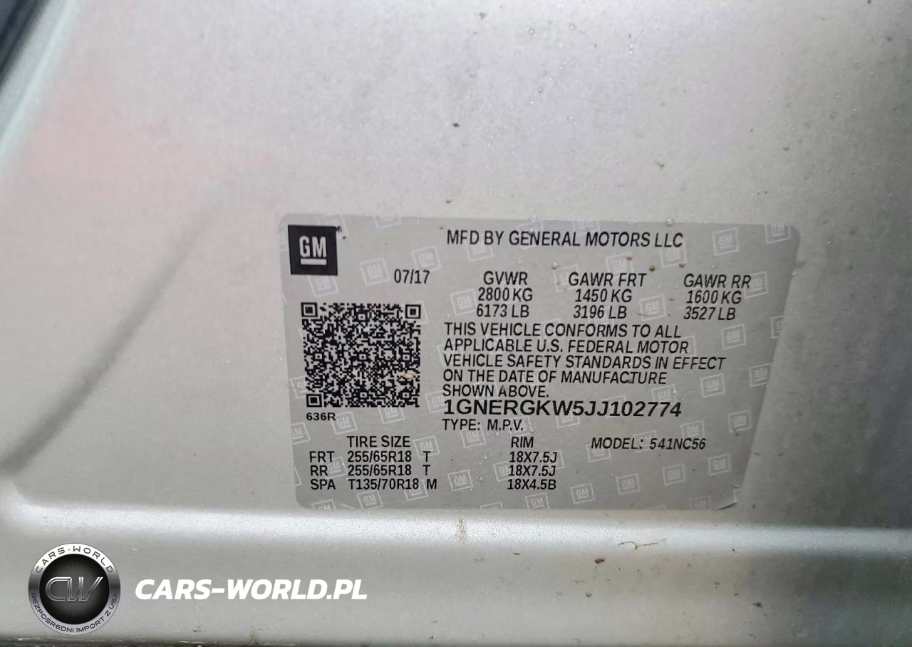 2018 Chevrolet Traverse Lt VIN:1GNERGKW5JJ102774 - 13