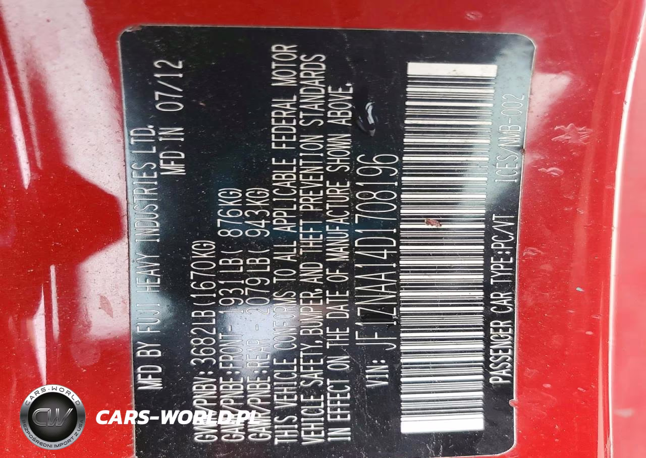 2013 Scion Fr-S Base VIN:JF1ZNAA14D1708196 - 12