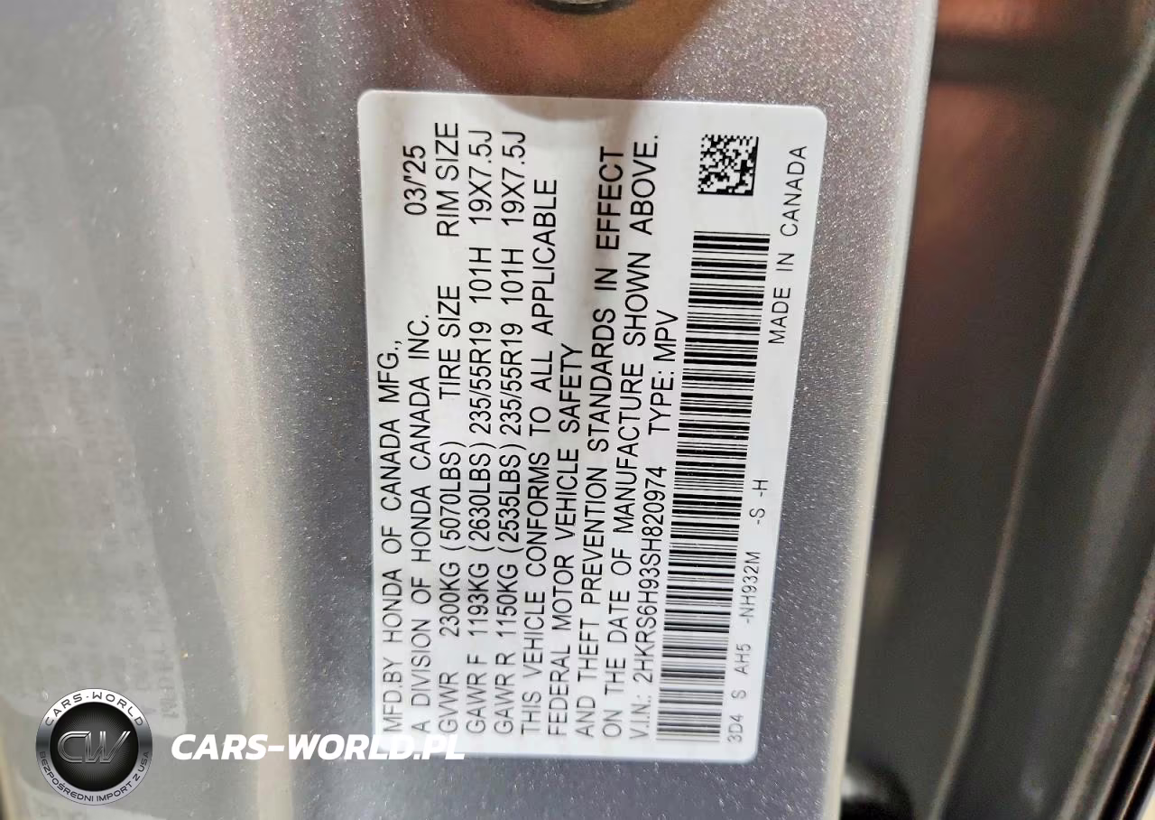 2025 Honda Cr-V Sport Touring VIN:2HKRS6H93SH820974 - 14