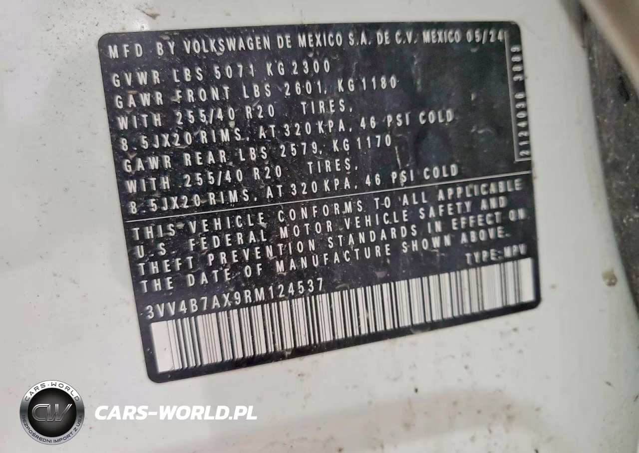 2024 Volkswagen Tiguan Sel R-Line Black VIN:3VV4B7AX9RM124537 - 14