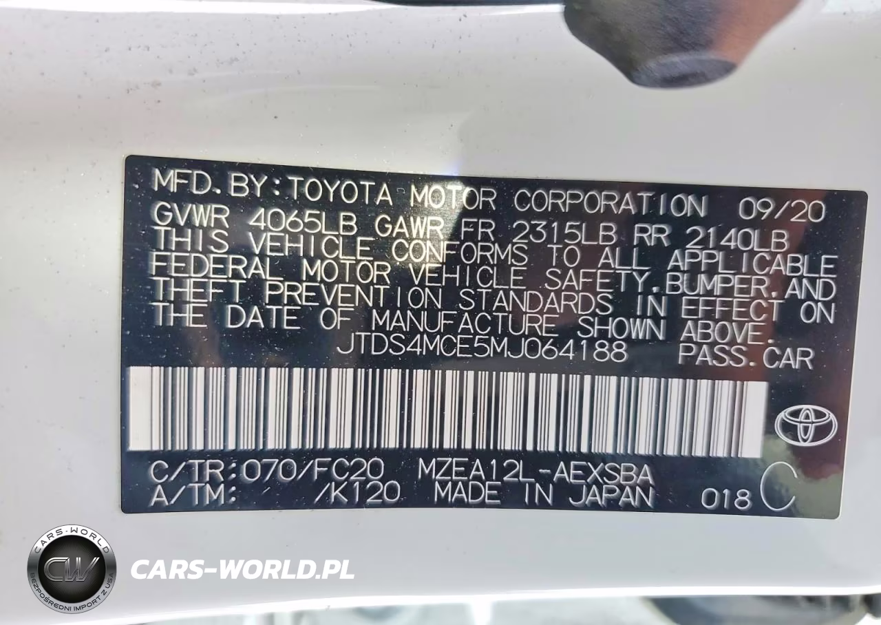 2021 Toyota Corolla Se VIN:JTDS4MCE5MJ064188 - 13