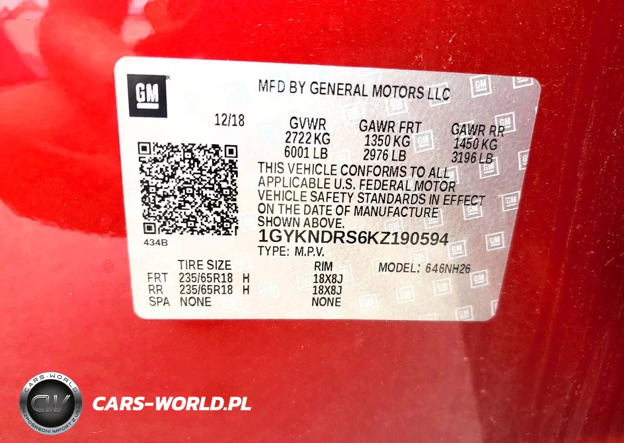 2019 Cadillac Xt5 Luxury VIN:1GYKNDRS6KZ190594 - 13