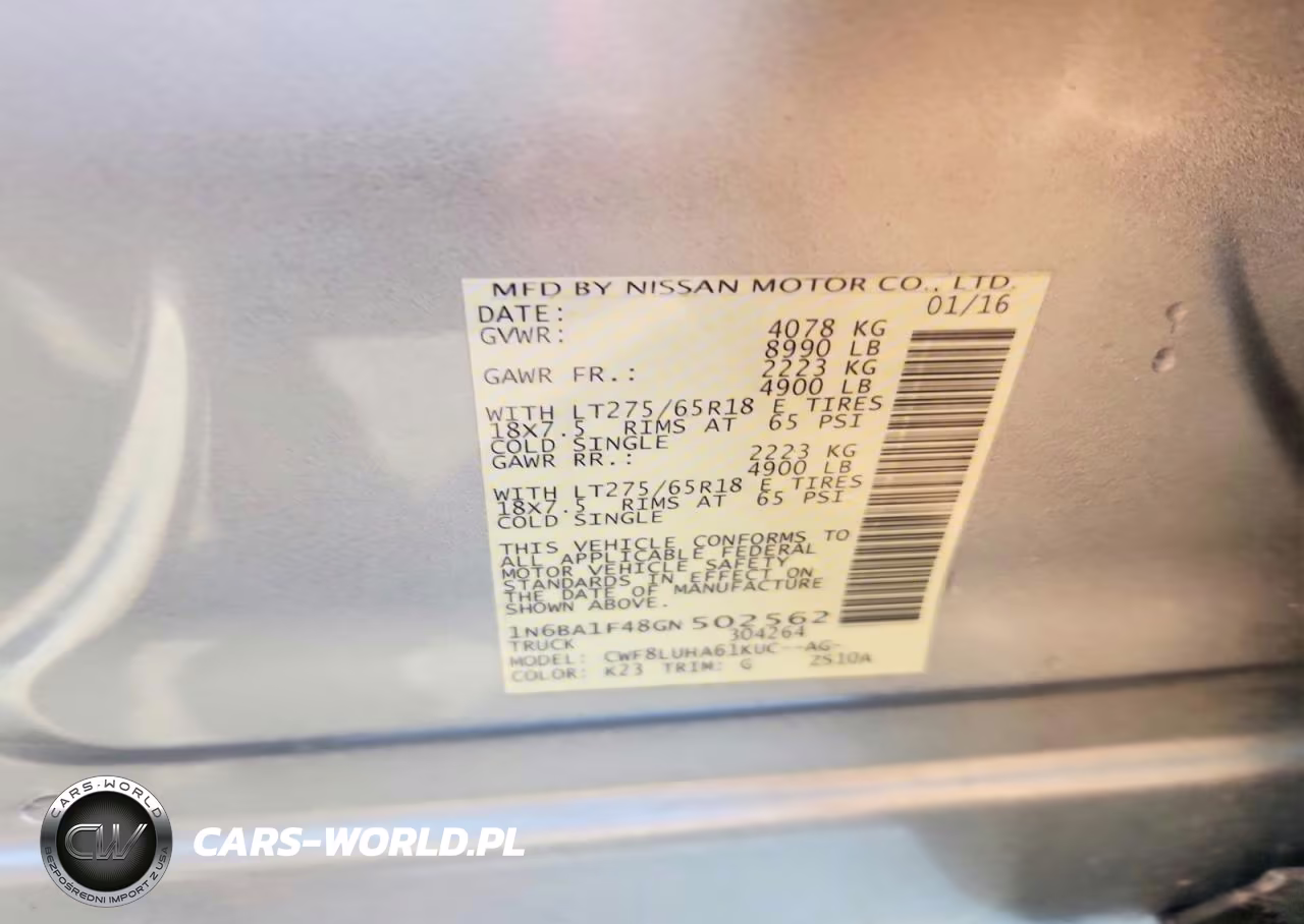 2016 Nissan Titan Xd Sl VIN:1N6BA1F48GN502562 - 12