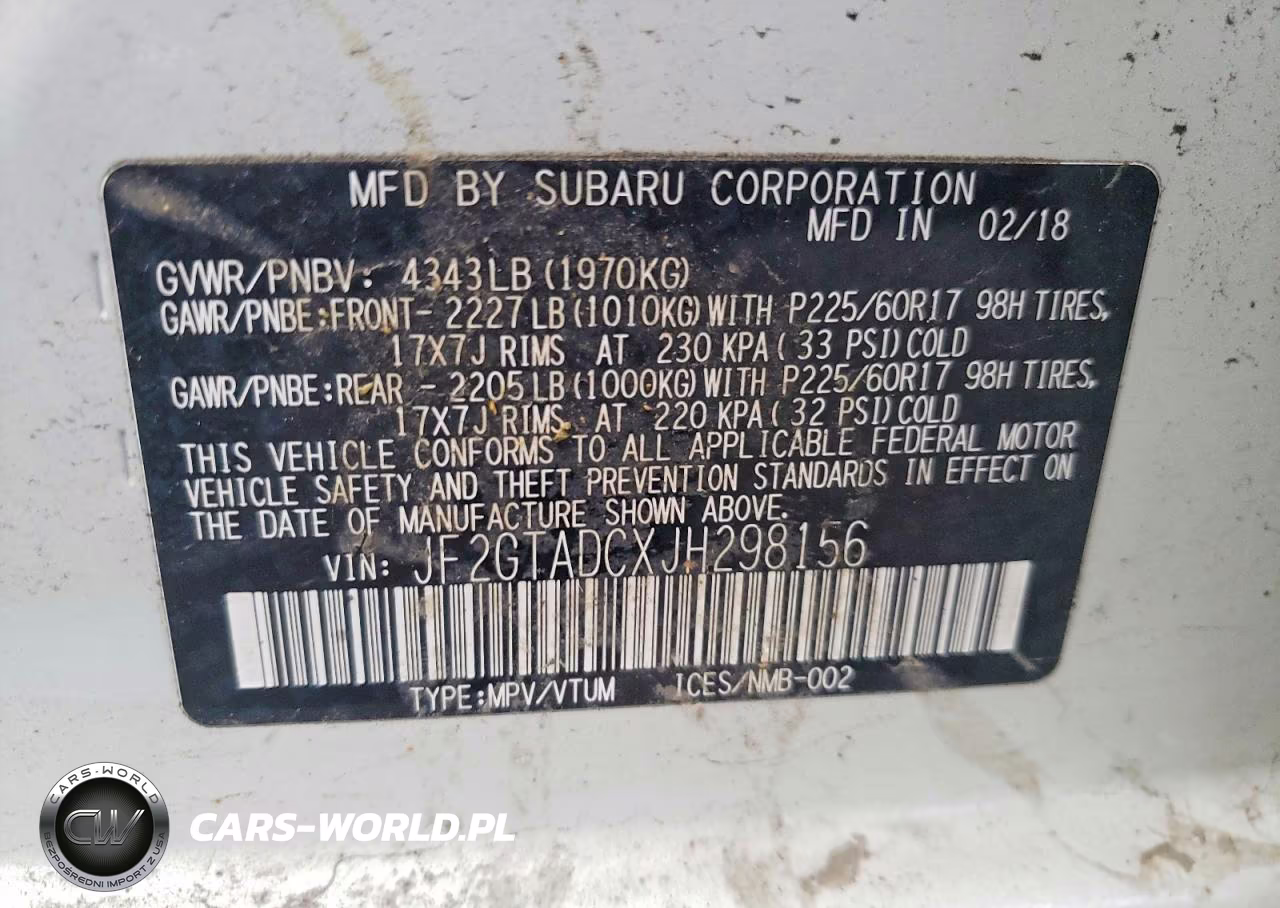 2018 Subaru Crosstrek Premium VIN:JF2GTADCXJH298156 - 13