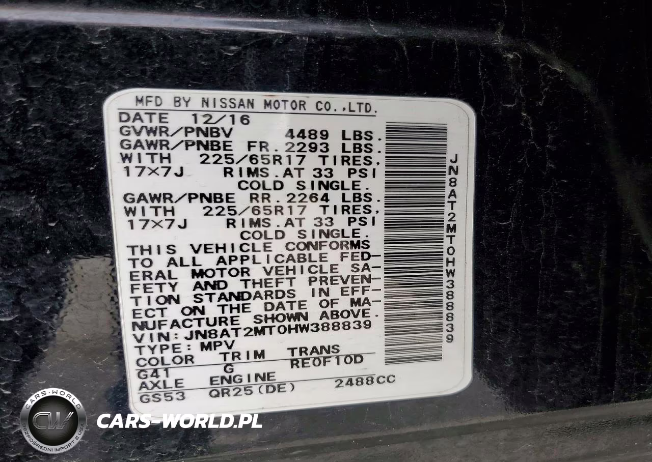 2017 Nissan Rogue S VIN:JN8AT2MT0HW388839 - 14