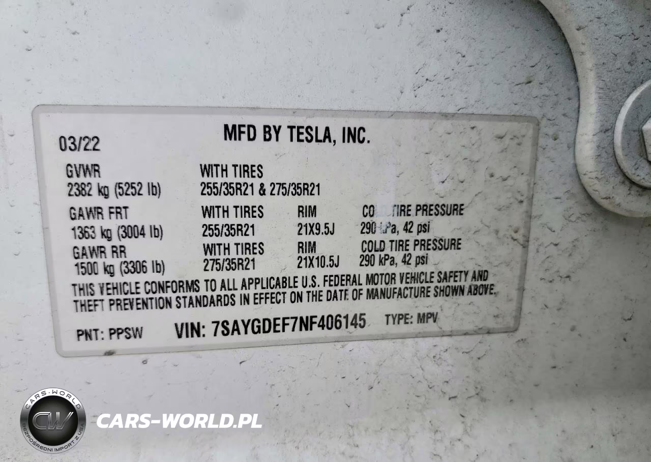 2022 Tesla Model Y VIN:7SAYGDEF7NF406145 - 12