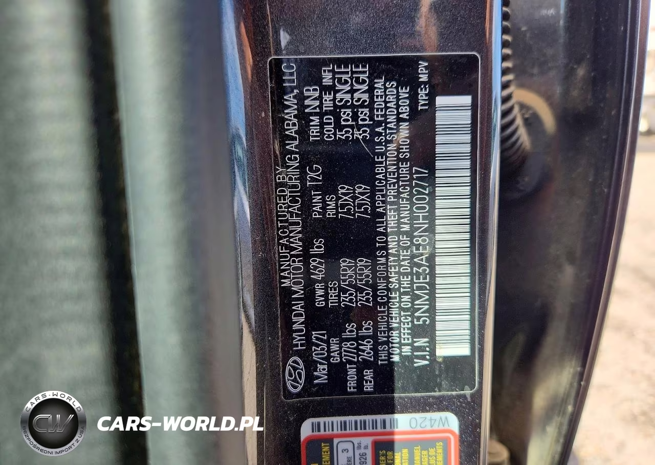 2022 Hyundai Tucson Limited VIN:5NMJE3AE8NH002717 - 14