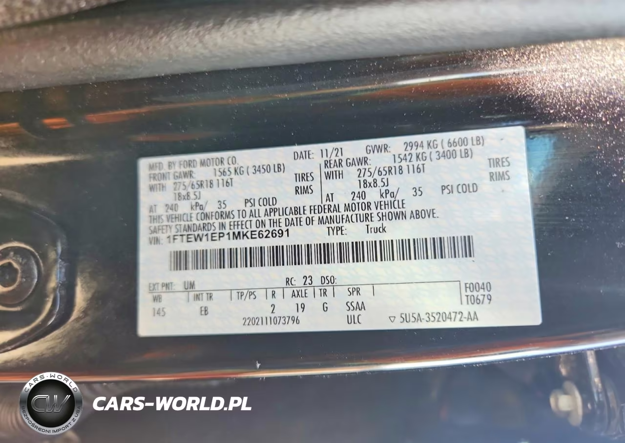 2021 Ford F150 Supercrew VIN:1FTEW1EP1MKE62691 - 12