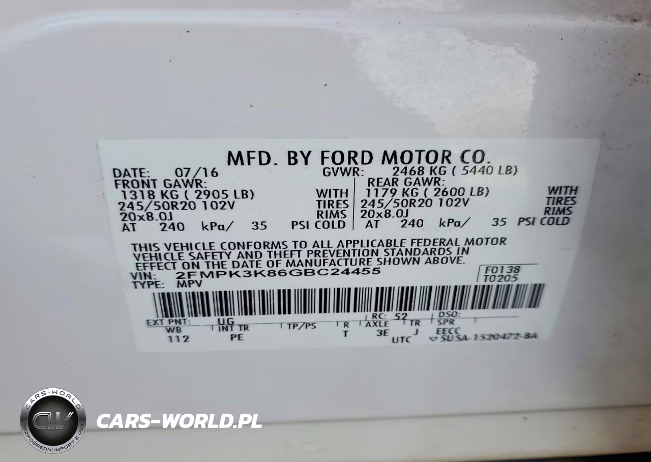 2016 Ford Edge Titanium VIN:2FMPK3K86GBC24455 - 13
