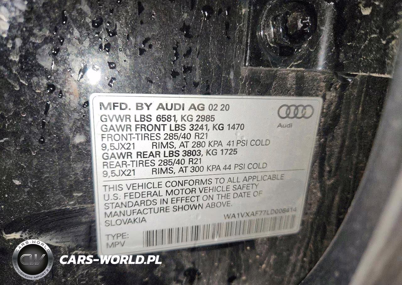 2020 Audi Q7 Prestige VIN:WA1VXAF77LD006414 - 13