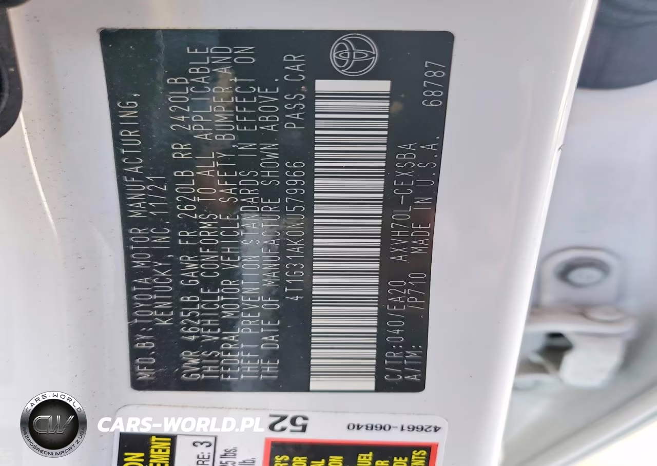 2022 Toyota Camry Hybrid Se VIN:4T1G31AK0NU579966 - 12