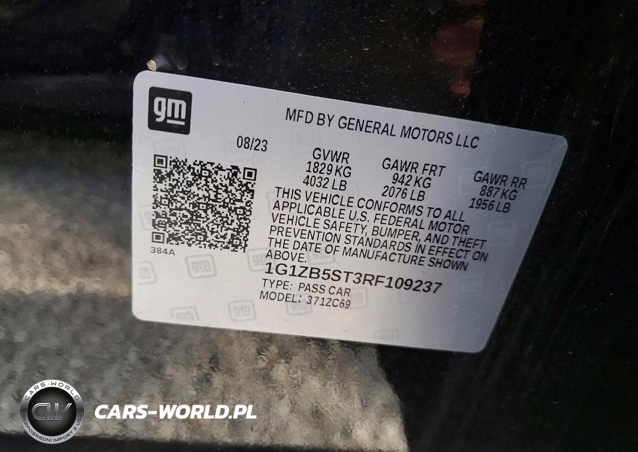 2024 Chevrolet Malibu Ls VIN:1G1ZB5ST3RF109237 - 12
