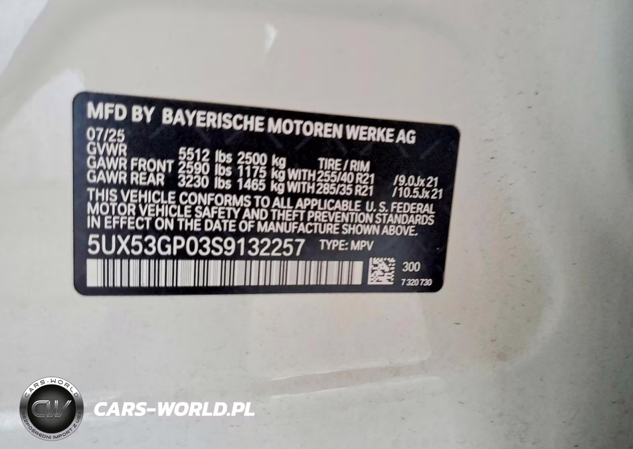 2025 BMW X3 30 xDrive VIN:5UX53GP03S9132257 - 14