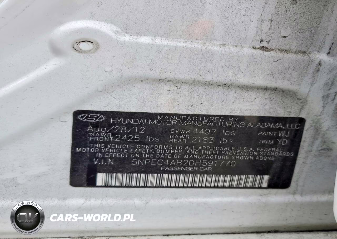 2013 Hyundai Sonata Limited 2.0T VIN:5NPEC4AB2DH591770 - 13