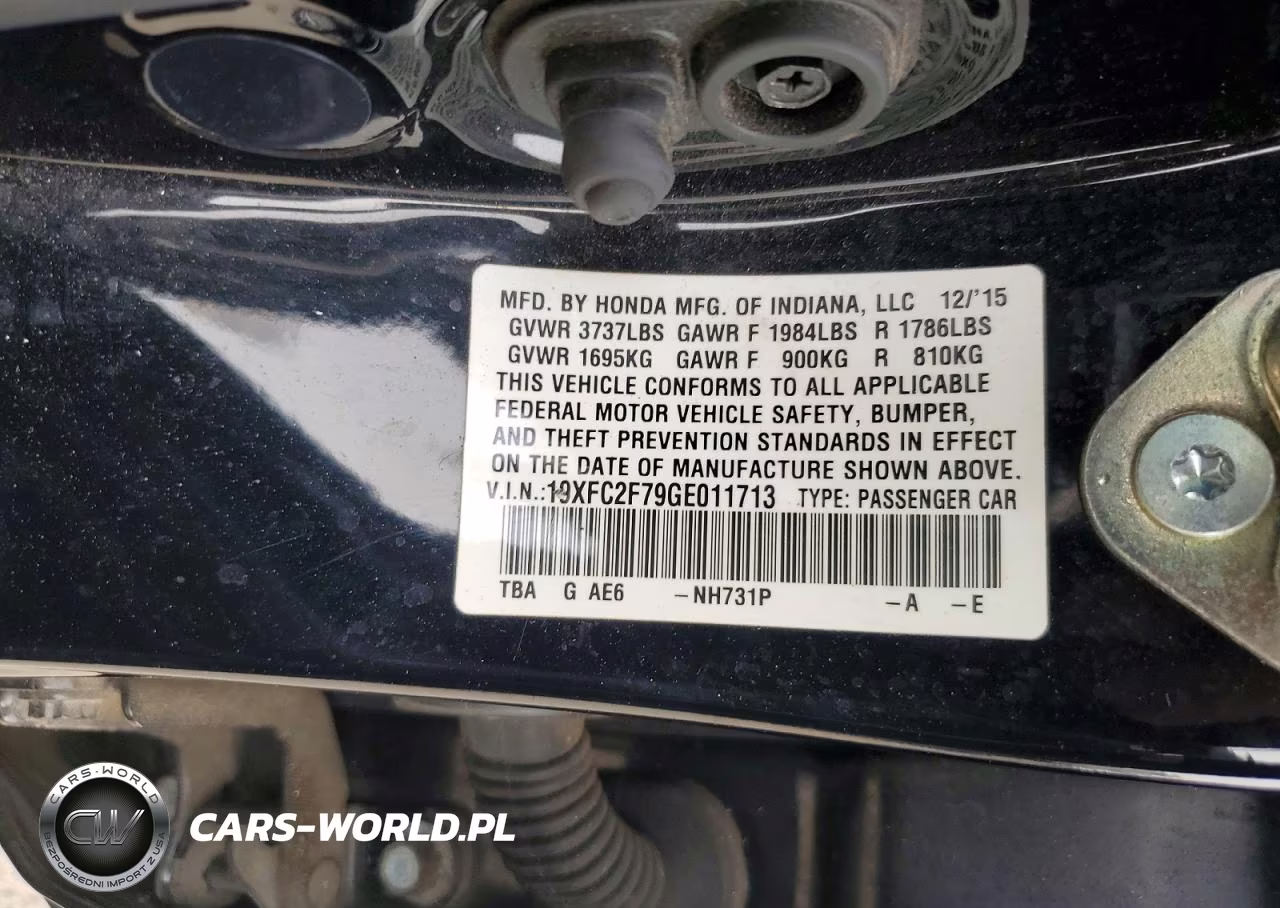 2016 Honda Civic Ex VIN:19XFC2F79GE011713 - 13