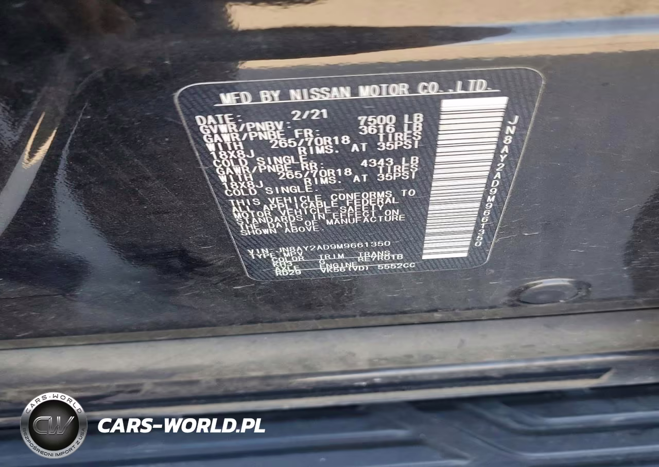 2021 Nissan Armada Sv VIN:JN8AY2AD9M9661350 - 13
