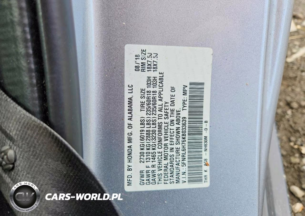 2019 Honda Odyssey Exl VIN:5FNRL6H76KB033639 - 13