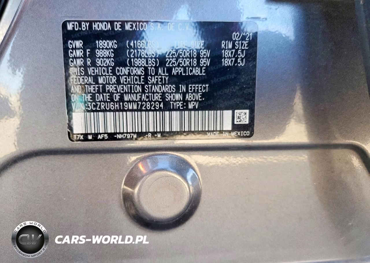 2021 Honda Hr-V Sport VIN:3CZRU6H19MM728294 - 12