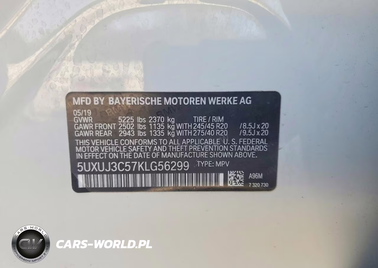2019 BMW X4 xDrive30I VIN:5UXUJ3C57KLG56299 - 12
