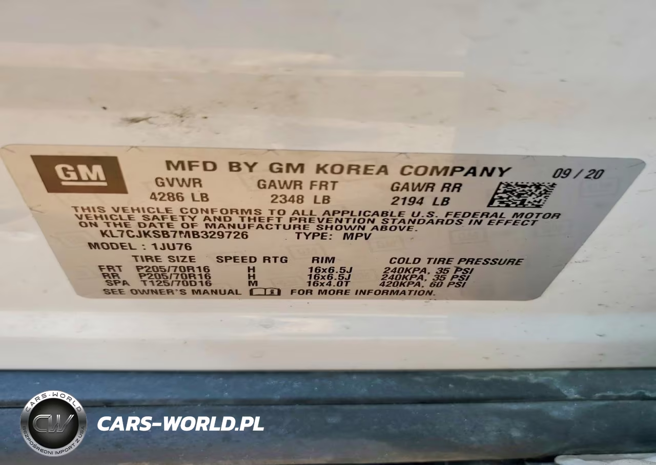 2021 Chevrolet Trax Ls VIN:KL7CJKSB7MB329726 - 13