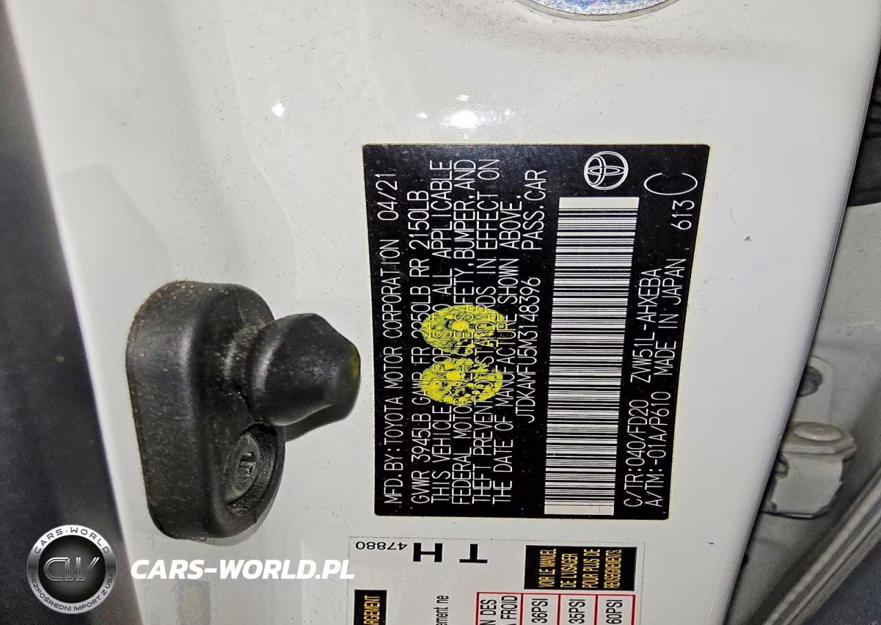 2021 Toyota Prius Le VIN:JTDKAMFU5M3148396 - 12