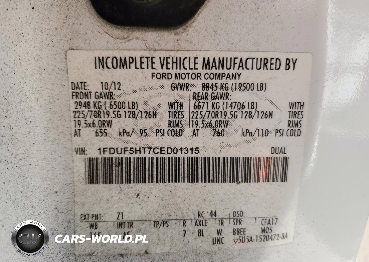 2012 Ford F550 Super Duty Utility - Service Truck VIN:1FDUF5HT7CED01315 - 12