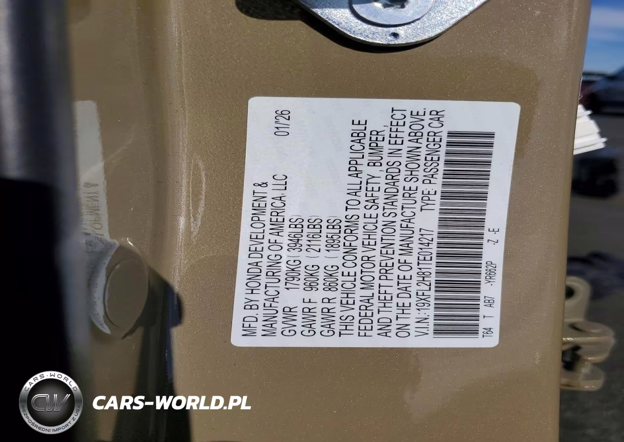 2026 Honda Civic Sport VIN:19XFL2H81TE014217 - 13