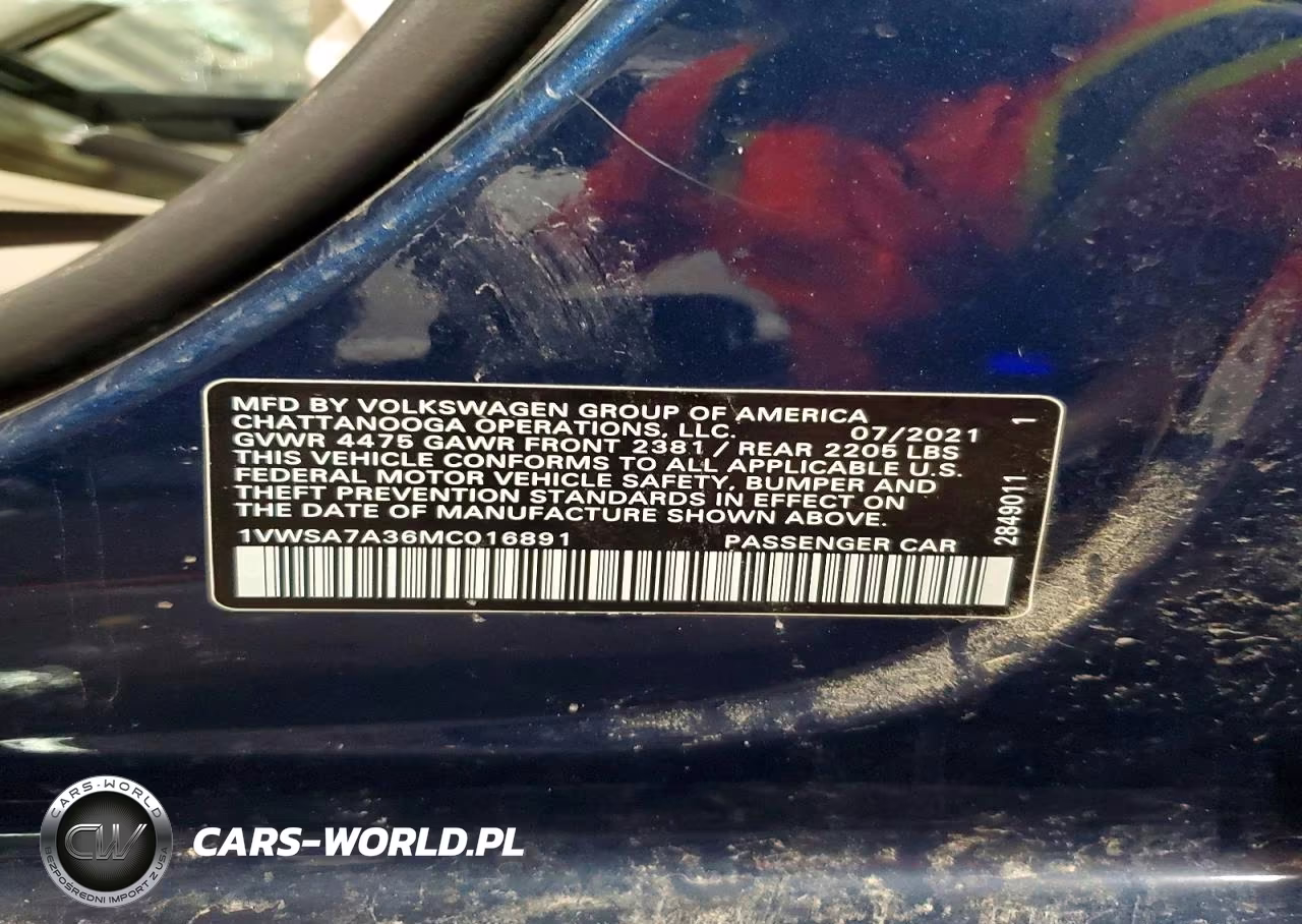 2021 Volkswagen Passat Se VIN:1VWSA7A36MC016891 - 13