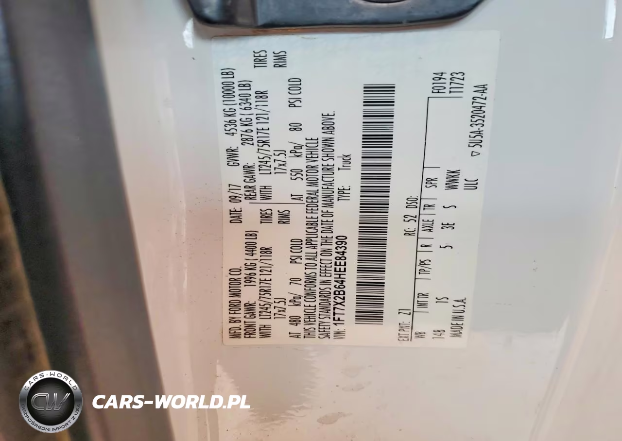 2017 Ford F250 Super Duty VIN:1FT7X2B64HEE84390 - 12