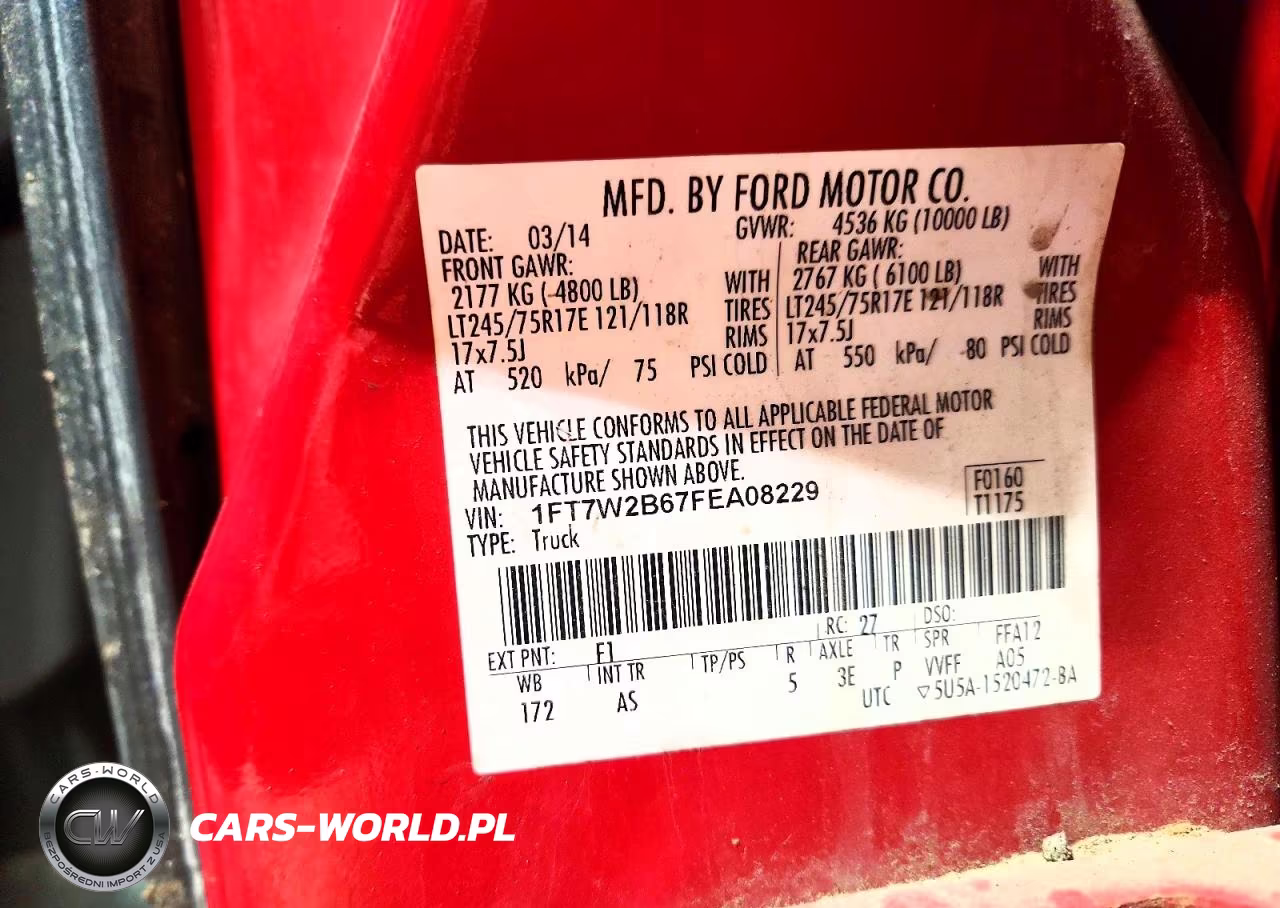 2015 Ford F250 Super Duty VIN:1FT7W2B67FEA08229 - 12