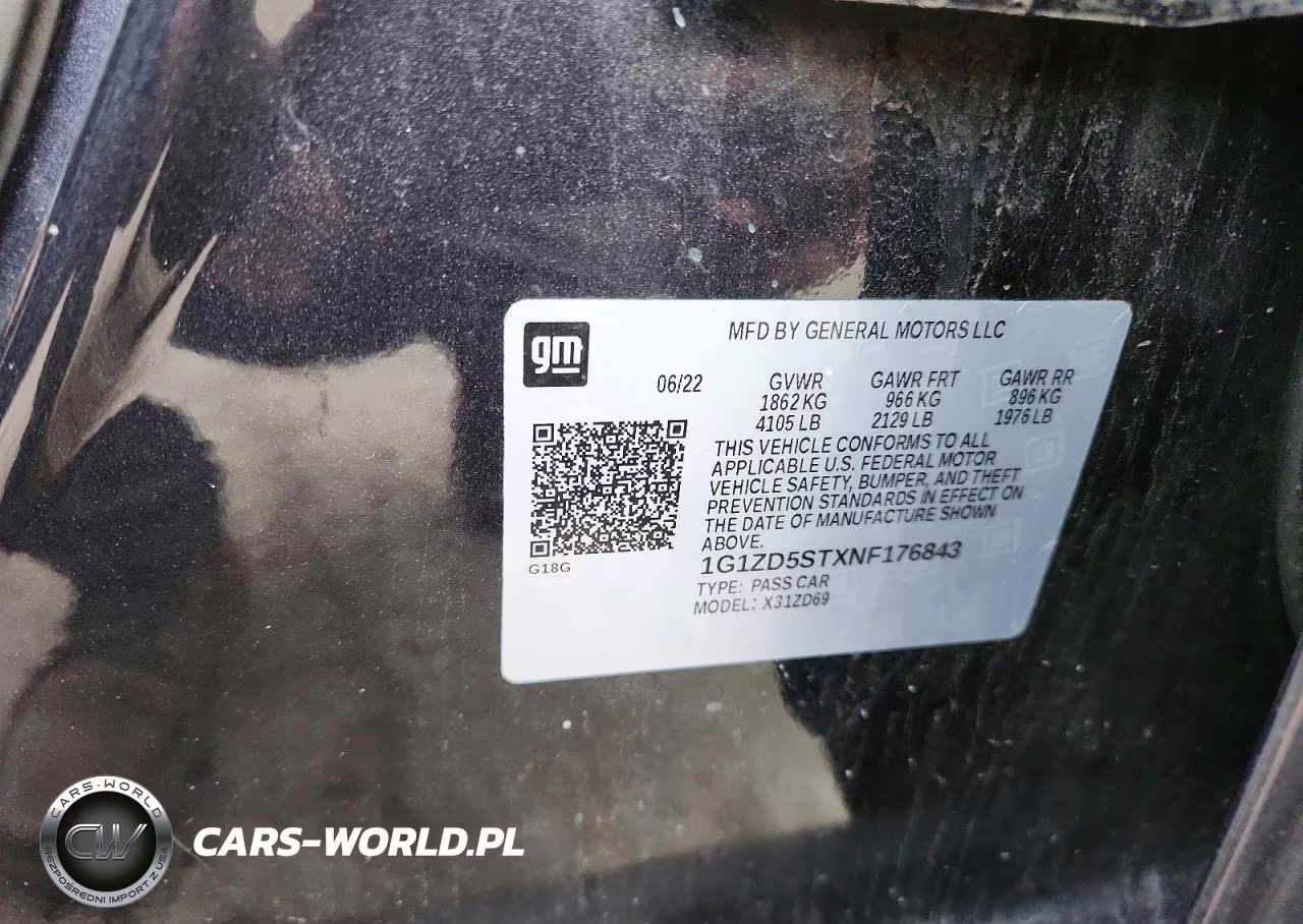 2022 Chevrolet Malibu Lt VIN:1G1ZD5STXNF176843 - 12