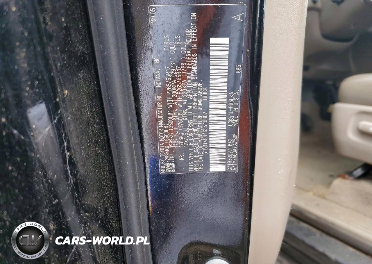2006 Toyota Tundra Limited VIN:5TBDT48116S516802 - 12
