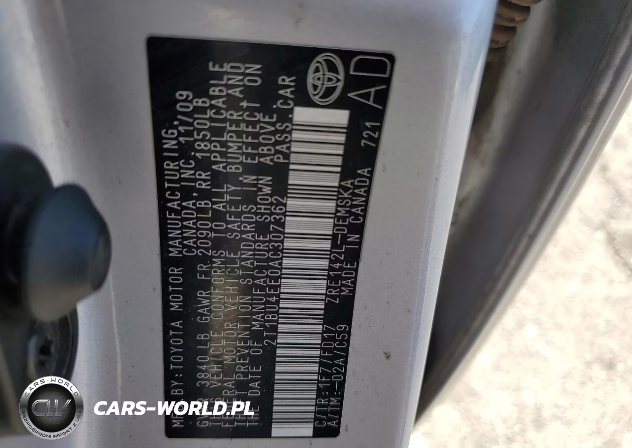 2010 Toyota Corolla Base VIN:2T1BU4EE0AC307362 - 12