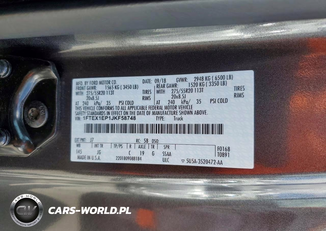 2018 Ford F150 Super Cab VIN:1FTEX1EP1JKF58748 - 12