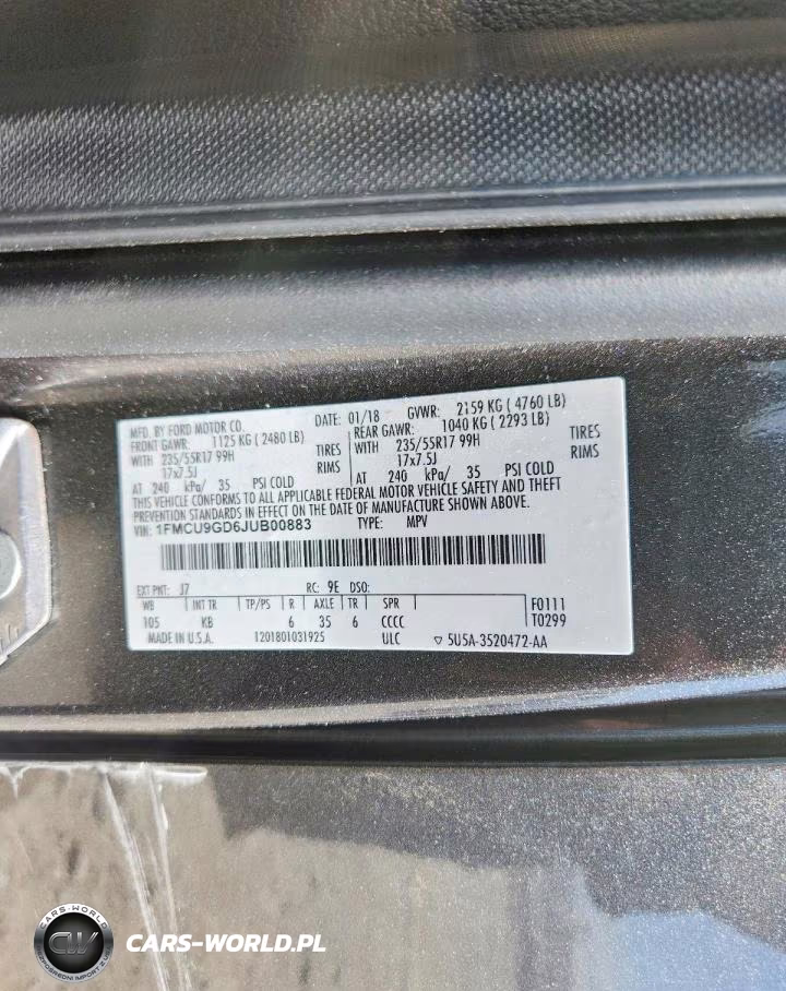 2018 Ford Escape Se VIN:1FMCU9GD6JUB00883 - 13