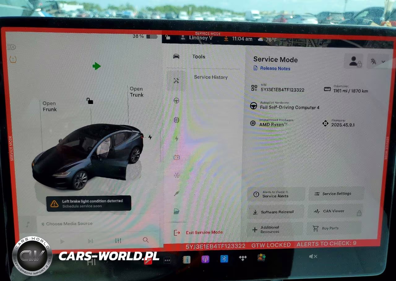 2026 Tesla Model 3 VIN:5YJ3E1EB4TF123322 - 9