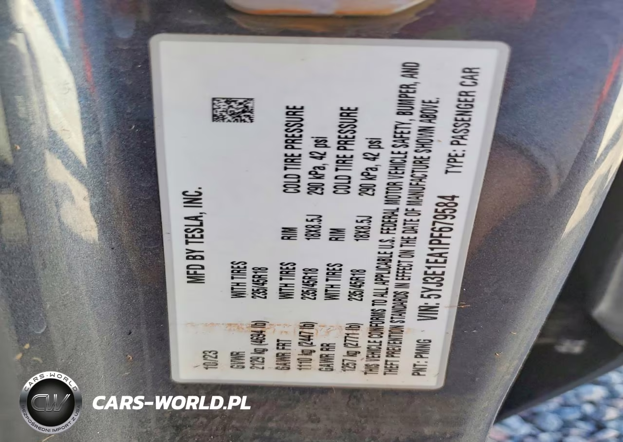 2023 Tesla Model 3 VIN:5YJ3E1EA1PF679584 - 12