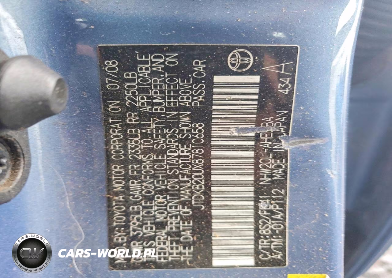 2008 Toyota Prius Touring VIN:JTDKB20UX87810658 - 12