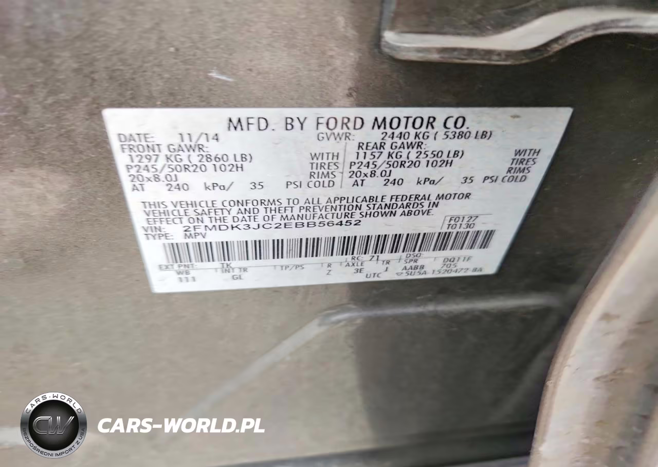 2014 Ford Edge Sel VIN:2FMDK3JC2EBB56452 - 13