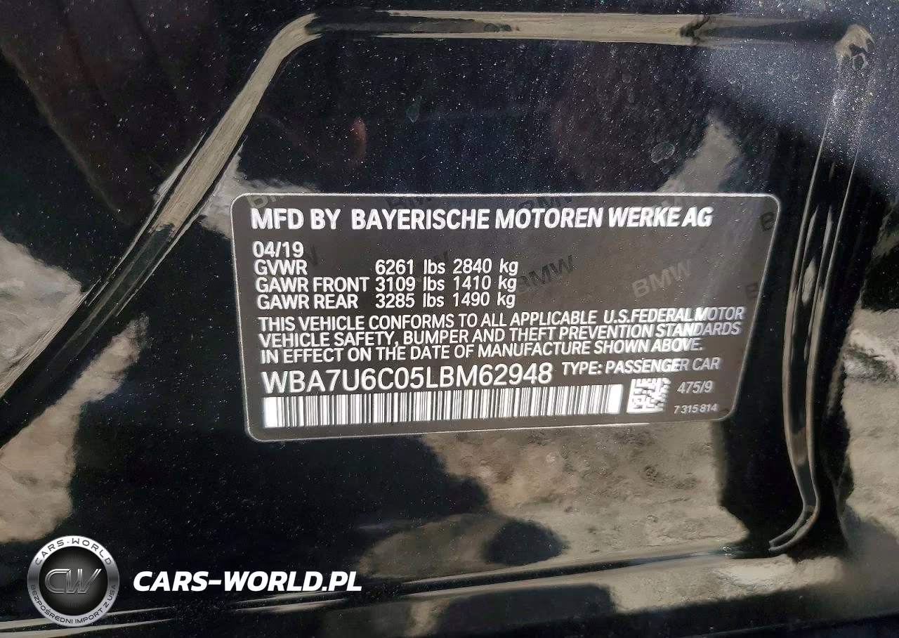 2020 BMW M760 Xi VIN:WBA7U6C05LBM62948 - 12