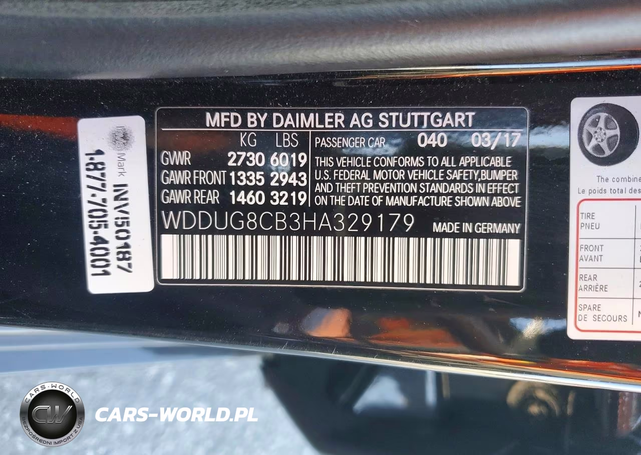 2017 Mercedes-Benz S 550 VIN:WDDUG8CB3HA329179 - 13