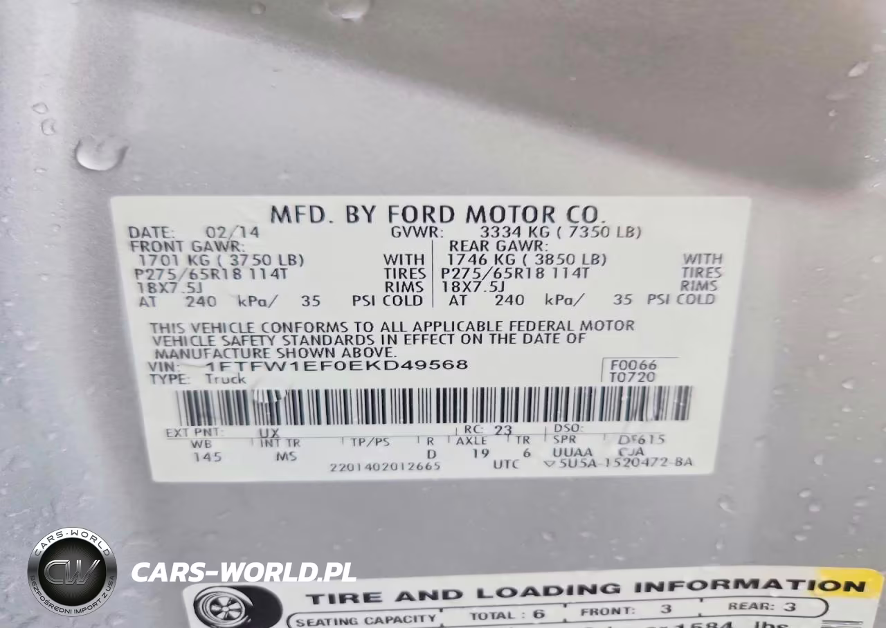 2014 Ford F150 Supercrew VIN:1FTFW1EF0EKD49568 - 12