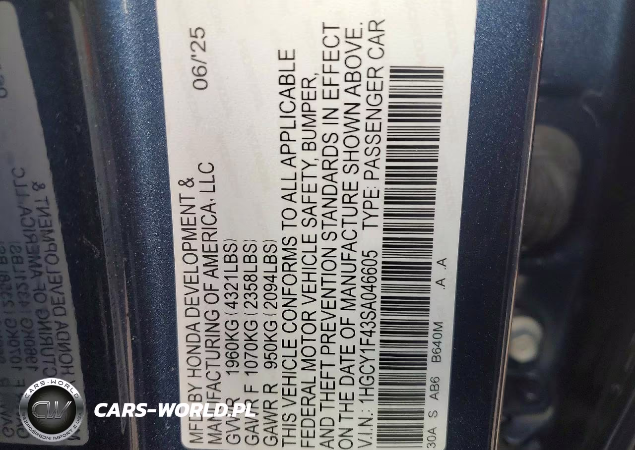 2025 Honda Accord Se VIN:1HGCY1F43SA046605 - 12