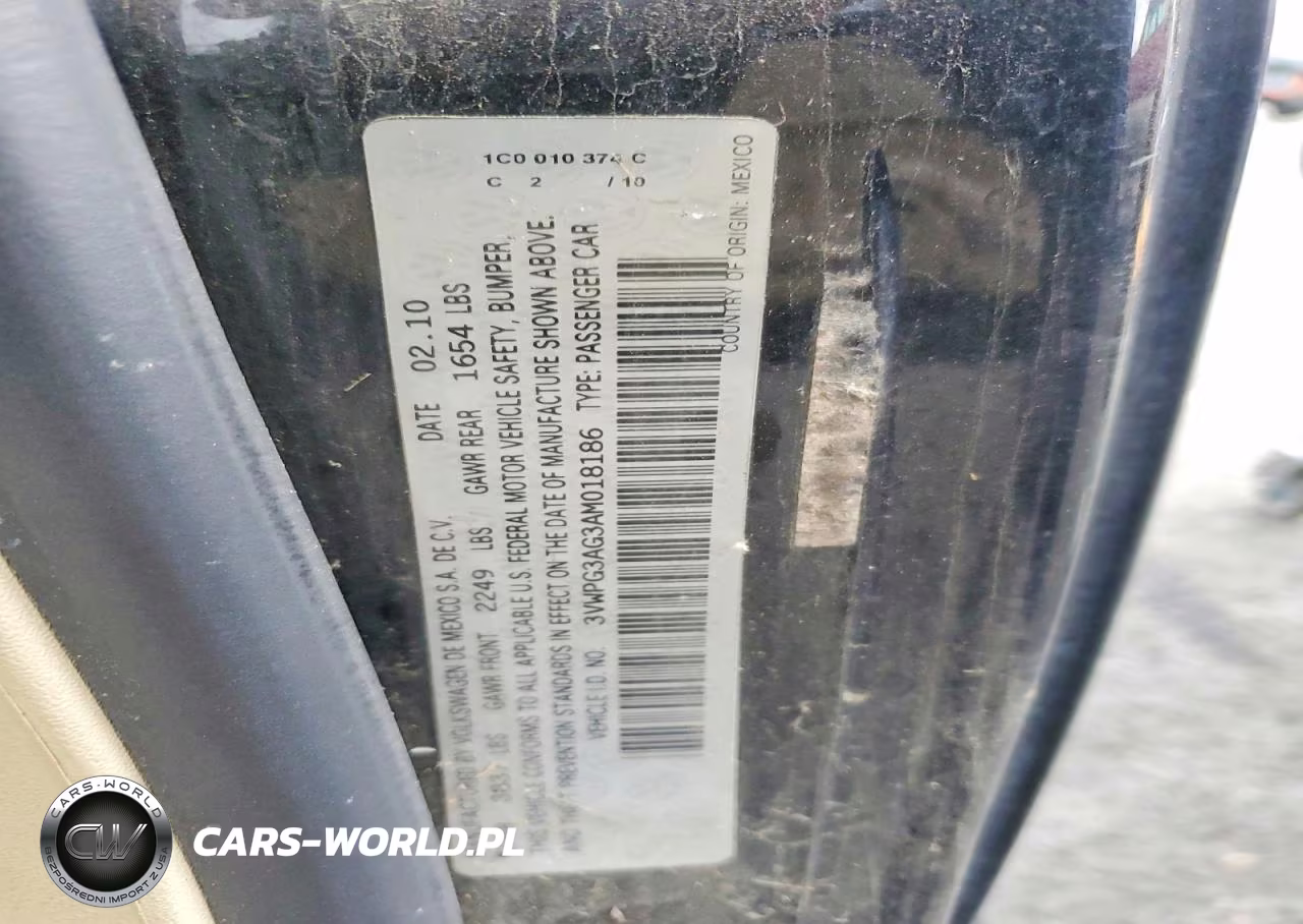 2010 Volkswagen New Beetle VIN:3VWPG3AG3AM018186 - 12
