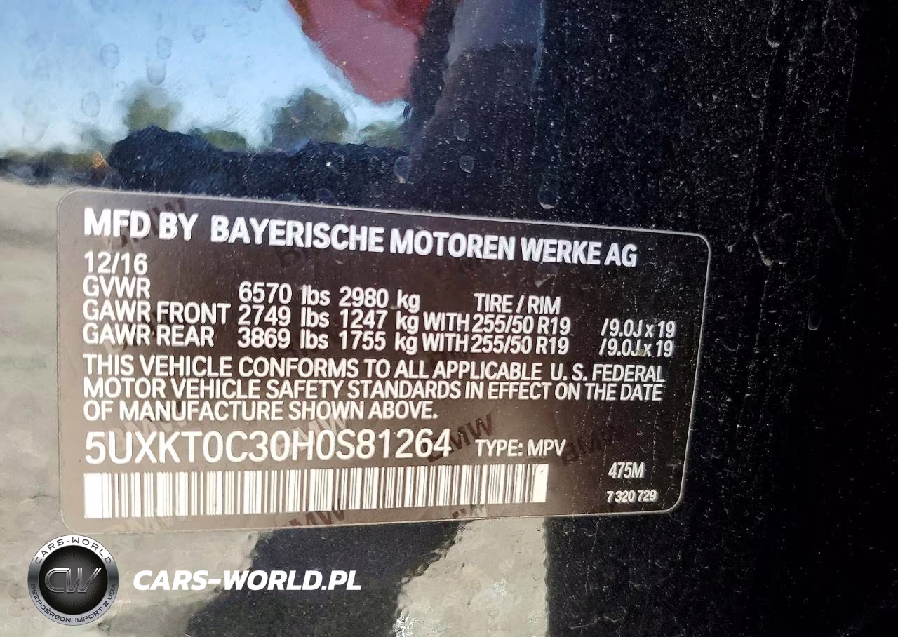 2017 BMW X5 Xdr40E VIN:5UXKT0C30H0S81264 - 13