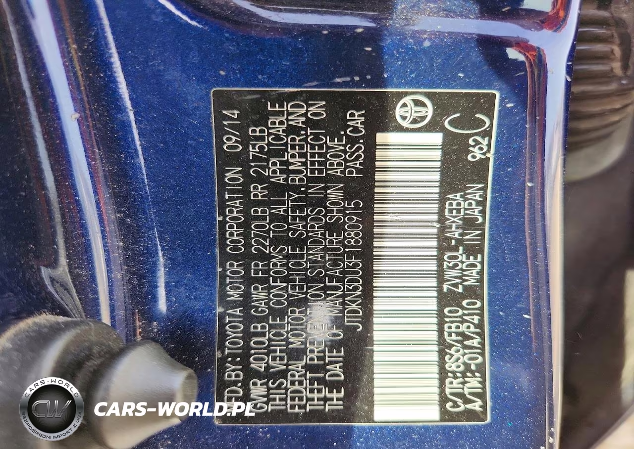 2015 Toyota Prius Three VIN:JTDKN3DU3F1880915 - 12