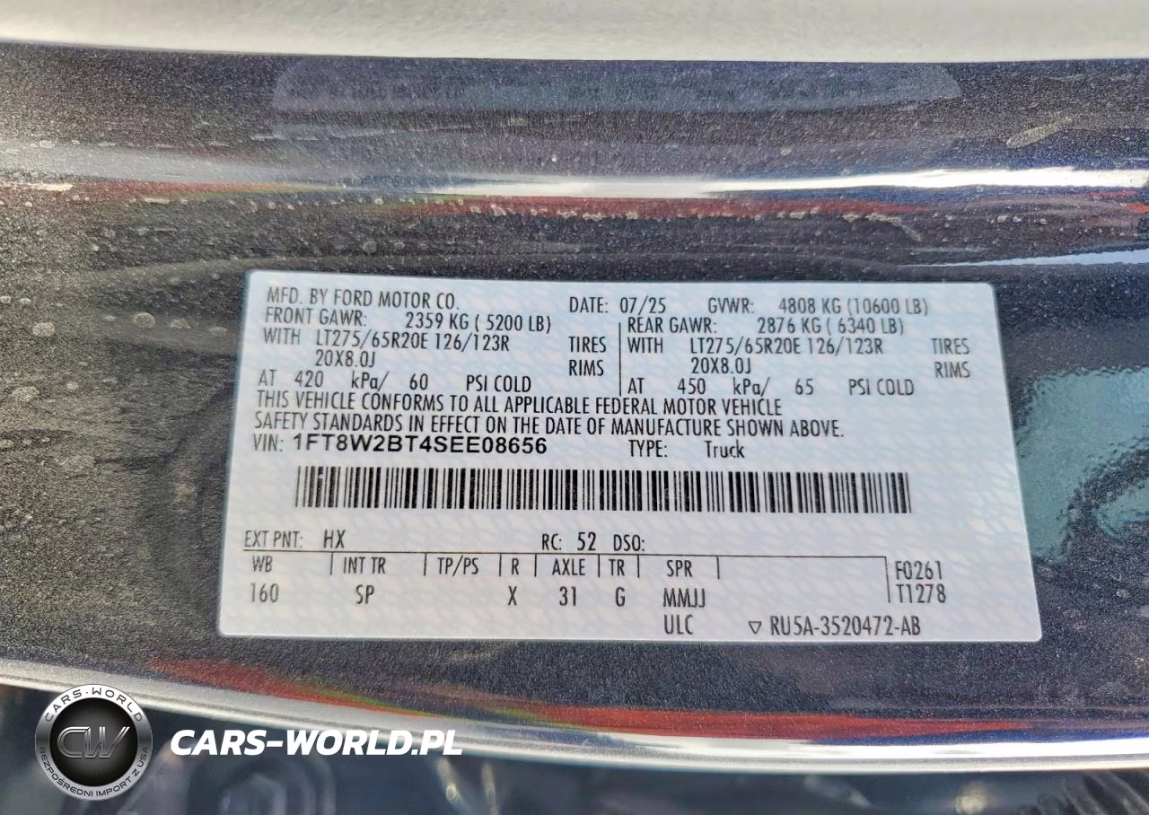 2025 Ford F250 Super Duty VIN:1FT8W2BT4SEE08656 - 12