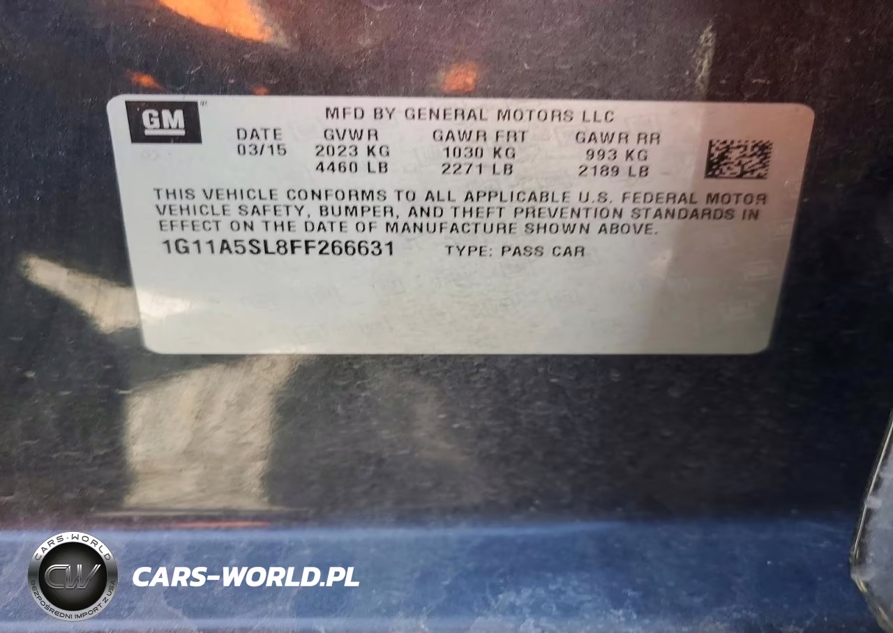 2015 Chev Malibu VIN:1G11A5SL8FF266631 - 12