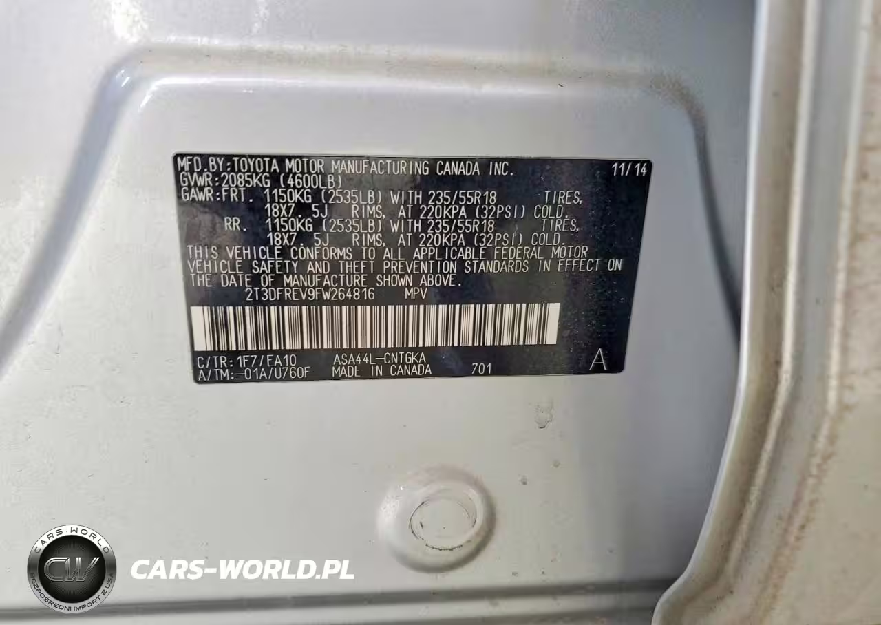 2015 Toyota Rav4 Limited VIN:2T3DFREV9FW264816 - 13